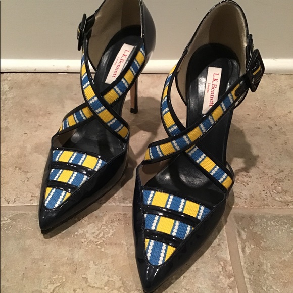 Laura Bailey for LK Bennett Patent/Canvas Pump 8.5 - Picture 6 of 13